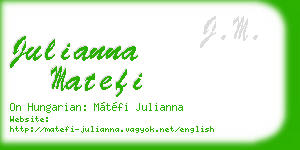 julianna matefi business card