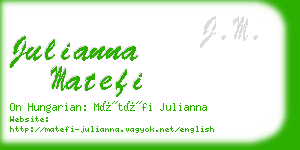 julianna matefi business card